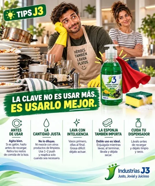Tips J3: cómo usar mejor el jabón lavaloza